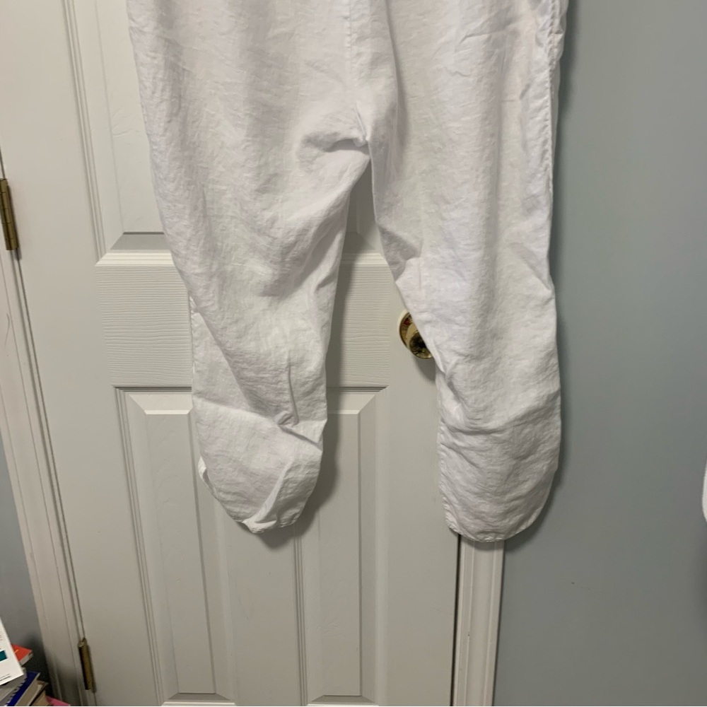Caslon White Tulip Ankle Cropped Pants Relaxed Fit White 2XL - Picture 7 of 9